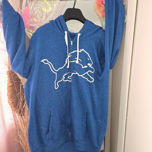 Vintage Official NFL Licensed Detroit Lions Victoria's Secret Pink Zipper Hoodie